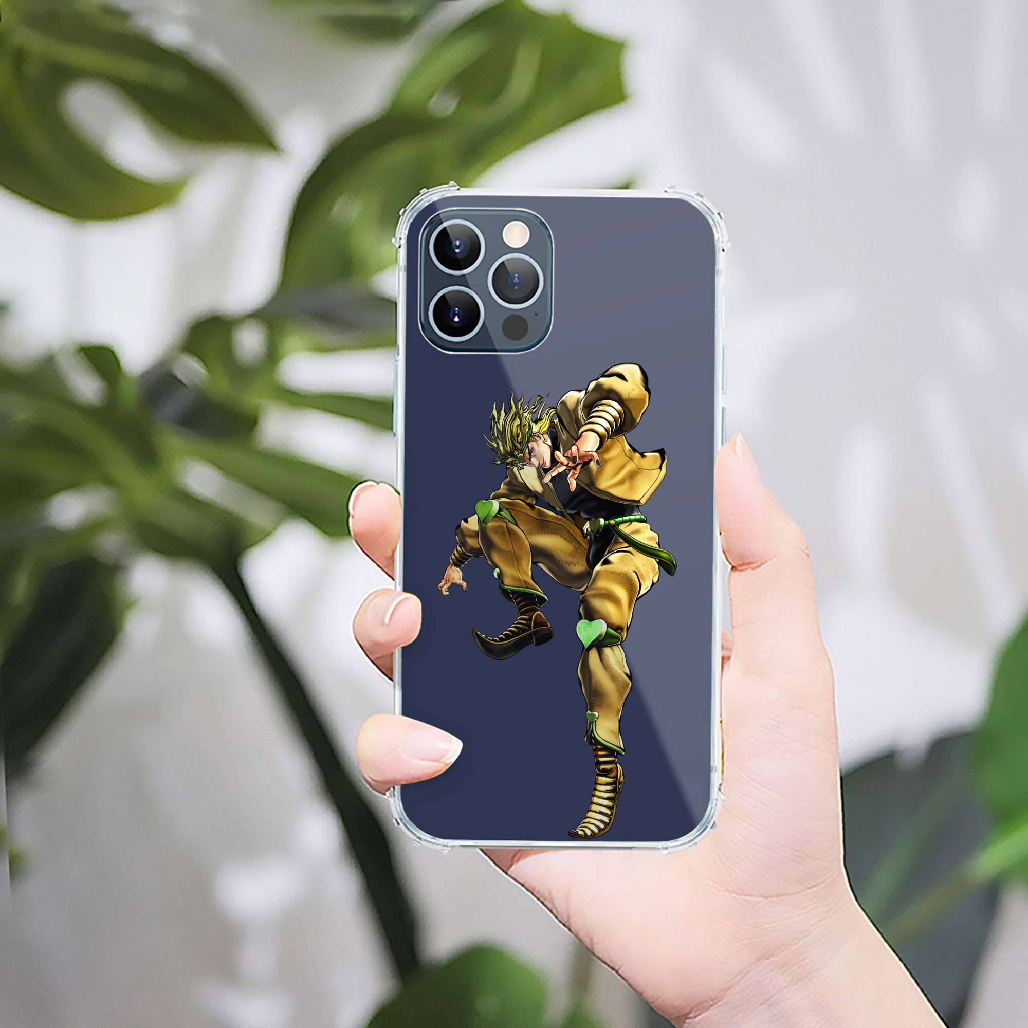 （画像用） ジョジョの奇妙な冒険 ディオ?ブランドー JoJo's Bizarre Adventure Dio Brando 【iPhone 12シリーズ対応】透明スマホケース（クリアソフトケース）